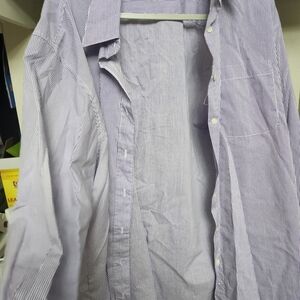 Las Olas Men's Casual Purple Striped Shirt